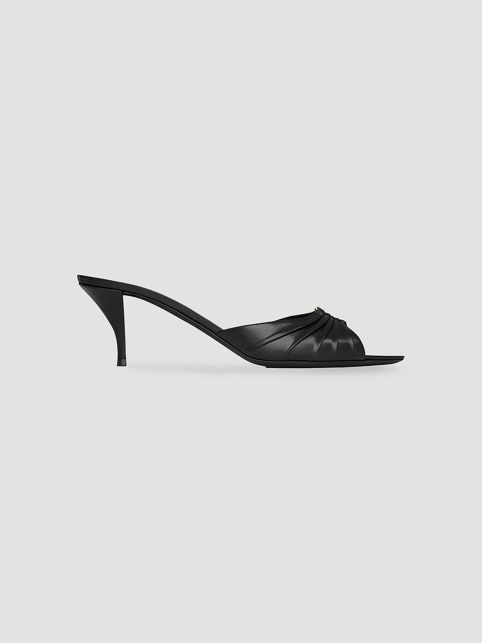 Saint Laurent Babylone Mules in Smooth Leather | Saks Fifth Avenue | Saks Fifth Avenue