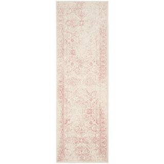 Adirondack Ivory/Rose 3 ft. x 6 ft. Border Runner Rug | The Home Depot
