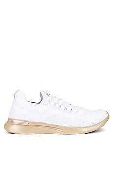 APL: Athletic Propulsion Labs TechLoom Breeze Sneaker in White & Champagne from Revolve.com | Revolve Clothing (Global)