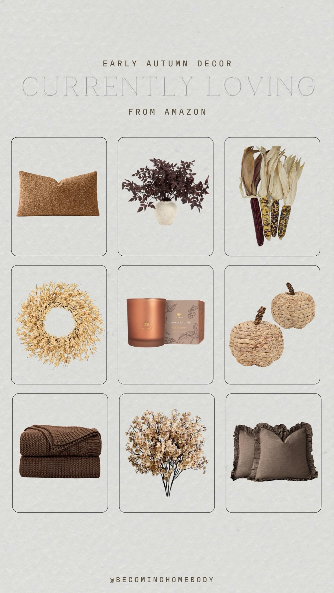 Absolutely loving the early fall decor from Amazon! It’s cozy, warm, and welcoming 🍂🤎