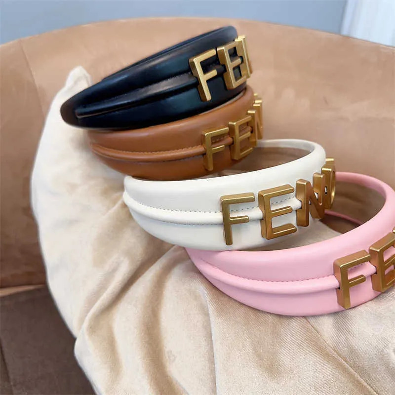 Classic F-Letter Brand Designer Headbands for Women Brown Wide-brimmed Thicken 4Seasons HairBands... | DHGate