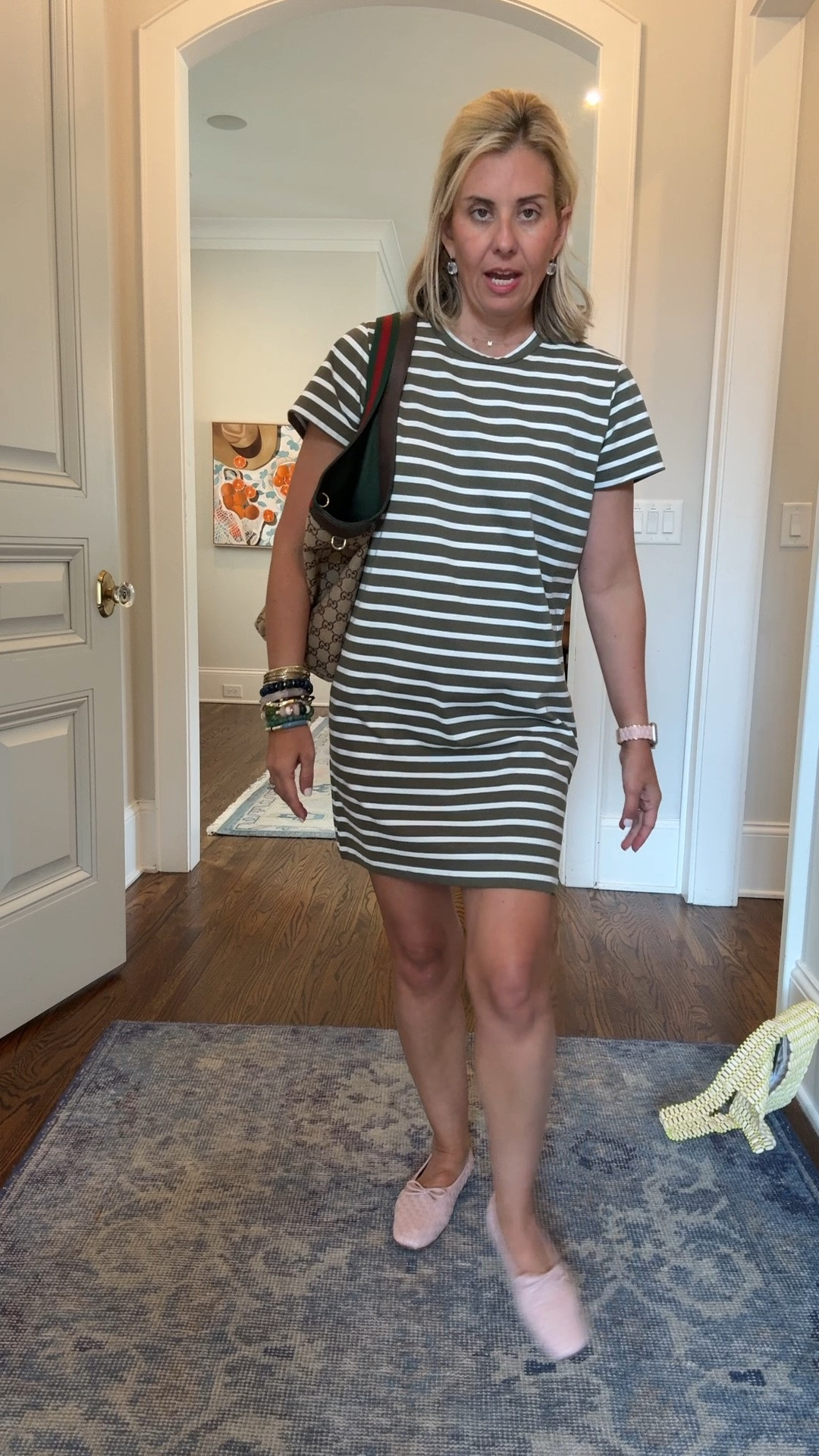 Racing out the door in this cutie! My favorite Tnuck Parker tee is now available in a dress…YES!! 
Dress - small
Flats - 7.5 (sized 1/2 down) 

*Code Catherine20 at Allie + Bess

#LTKmomlife #LTKSeasonal #LTKOver40