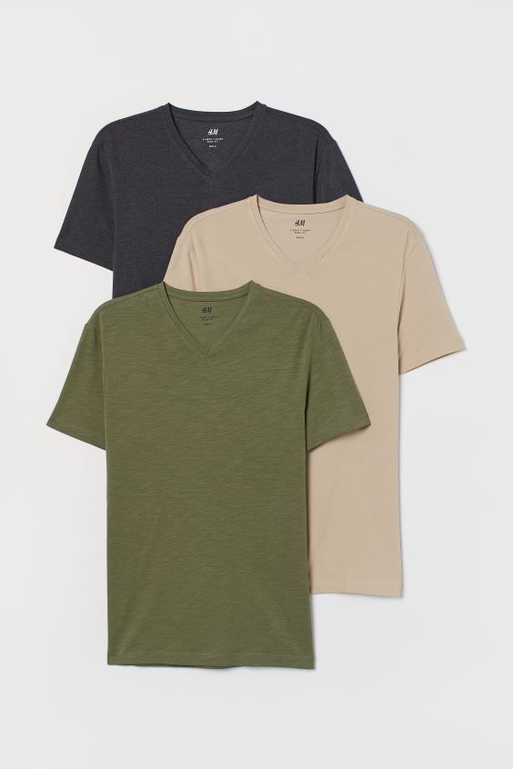 V-neck T-shirts in soft jersey. | H&M (US + CA)