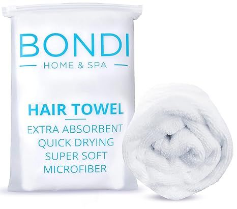 Bondi Home & Spa Fast Drying Microfiber Hair Towel for Women – Super Absorbent, X Large & Soft ... | Amazon (US)