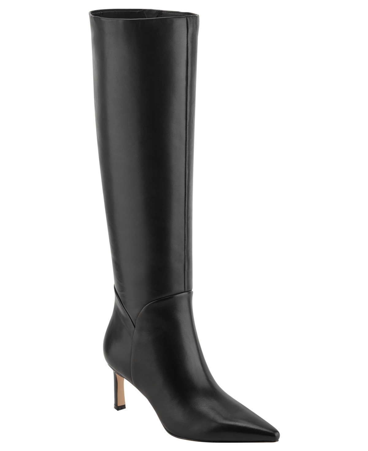 Marc Fisher Ltd Women's Sabrina Tall Pointed Toe Dress Boots - Black Leather | Macy's