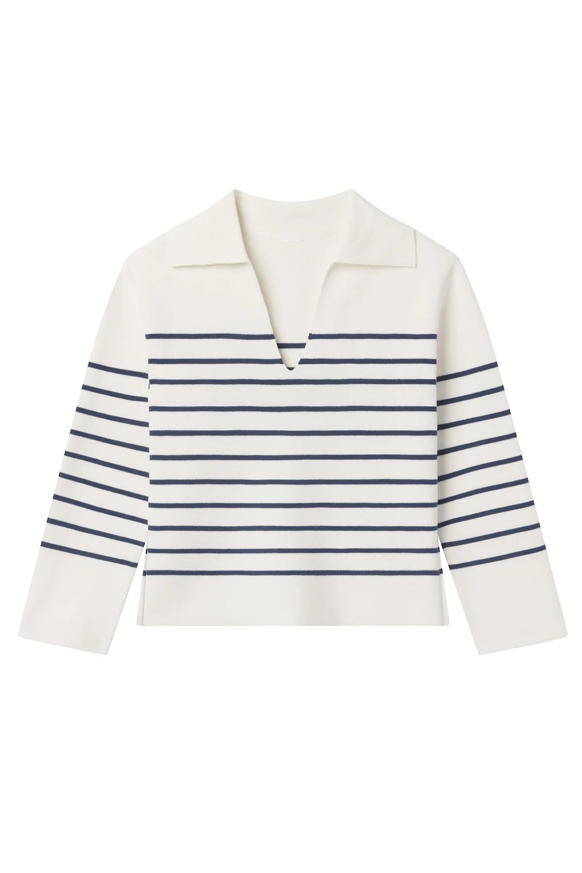Lydia Cotton Sweater in Nautical Stripe | Lake Pajamas
