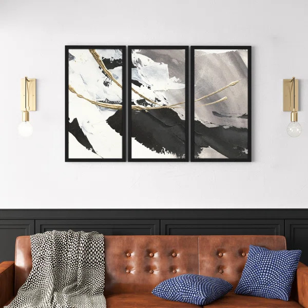 Gilded Arcs I Framed On Plastic/Acrylic 3 Pieces | Wayfair North America