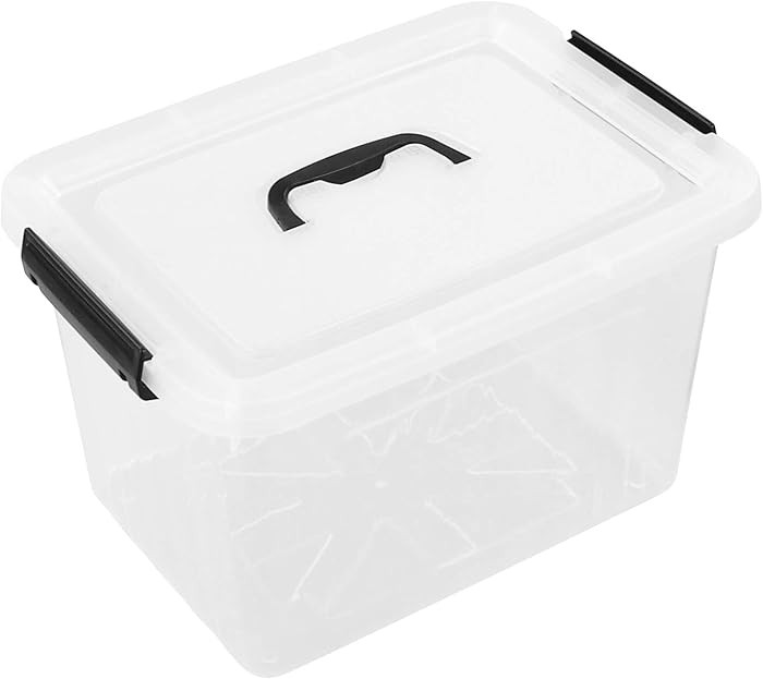 Tstorage 12 Quart Plastic Storage Latch Box, Latching Storage Bin with Handle,1 Pack | Amazon (US)