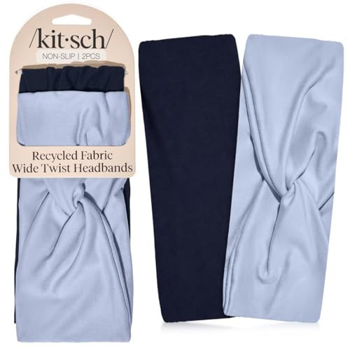 Kitsch Wide Headbands for Women Non Slip - Running Headbands for Girls, Ideal for Working Out, Yoga, Gym, or Lounging | Stretchy Head Bands | Fashion Hair Accessories - Garden Bouquet, 2pcs | Amazon (US)