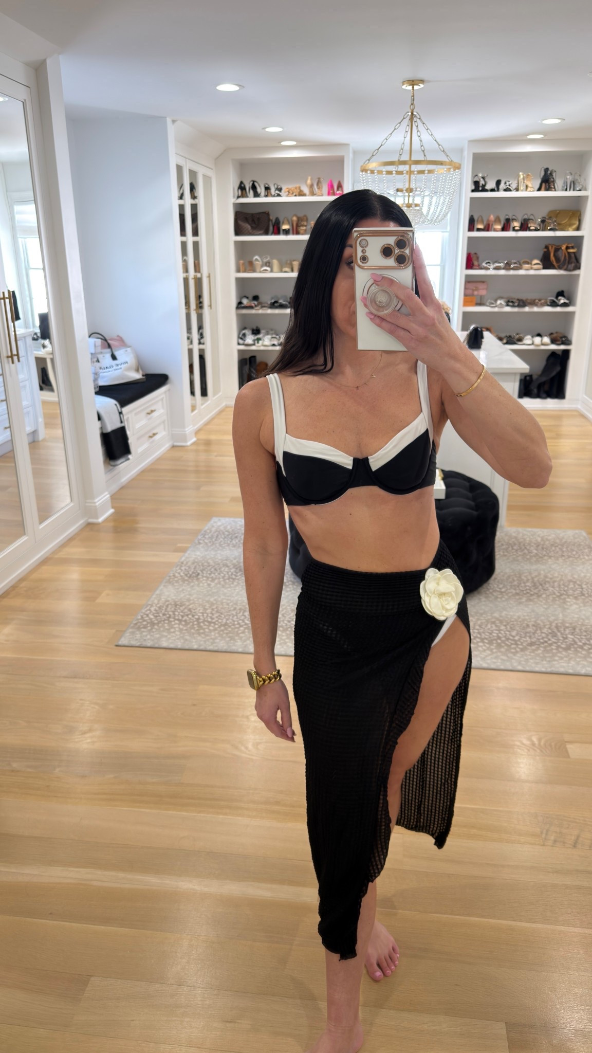 Abercrombie bikini, floral sarong 