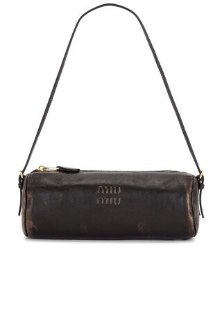 Miu Miu Nappa Old Bag in Brown | FWRD 