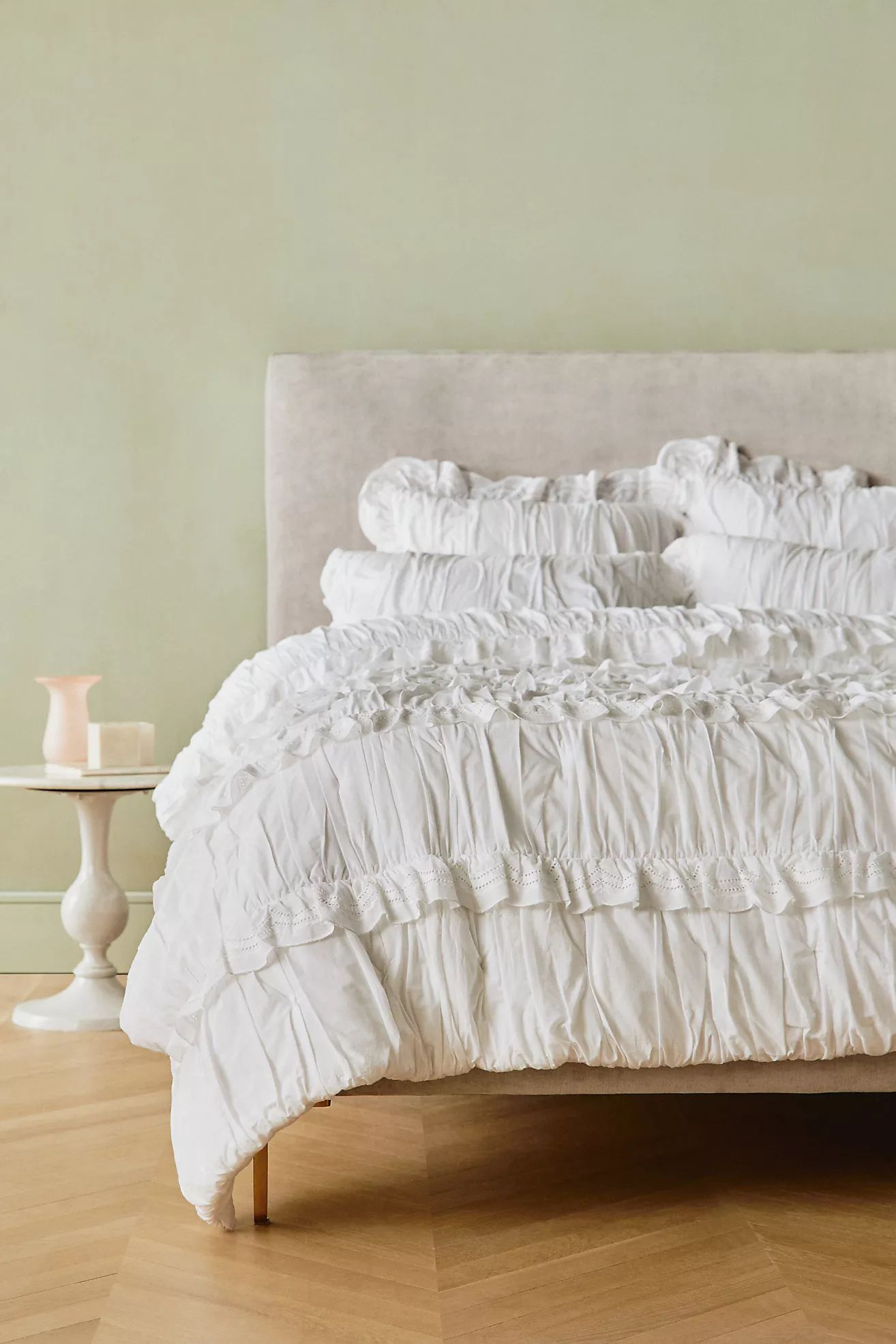 Astride Ruffled Voile Quilt | Anthropologie (US)