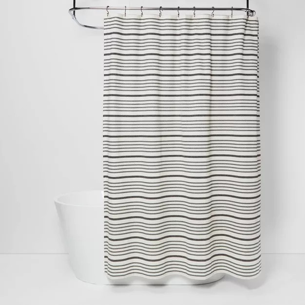 Striped Shower Curtain Black/White - Threshold™ | Target