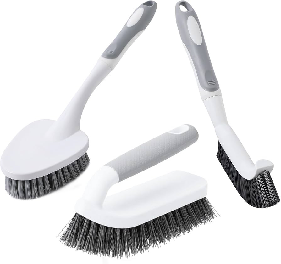 3 Pcs Scrub Brush,Multifunctional Cleaning Brush Set with Non-Slip Handle and Sturdy Bristles,Scr... | Amazon (US)