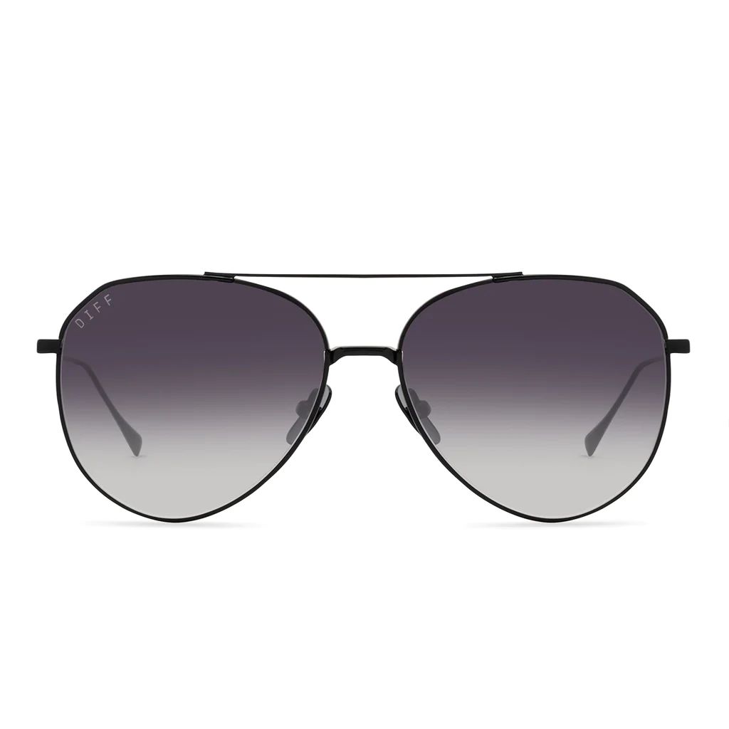 COLOR: black   grey gradient sharp sunglasses | DIFF Eyewear