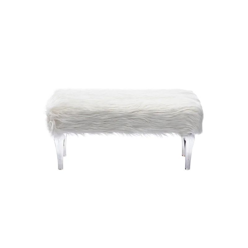 Kadarra Faux Fur Upholstered Bench | Wayfair North America