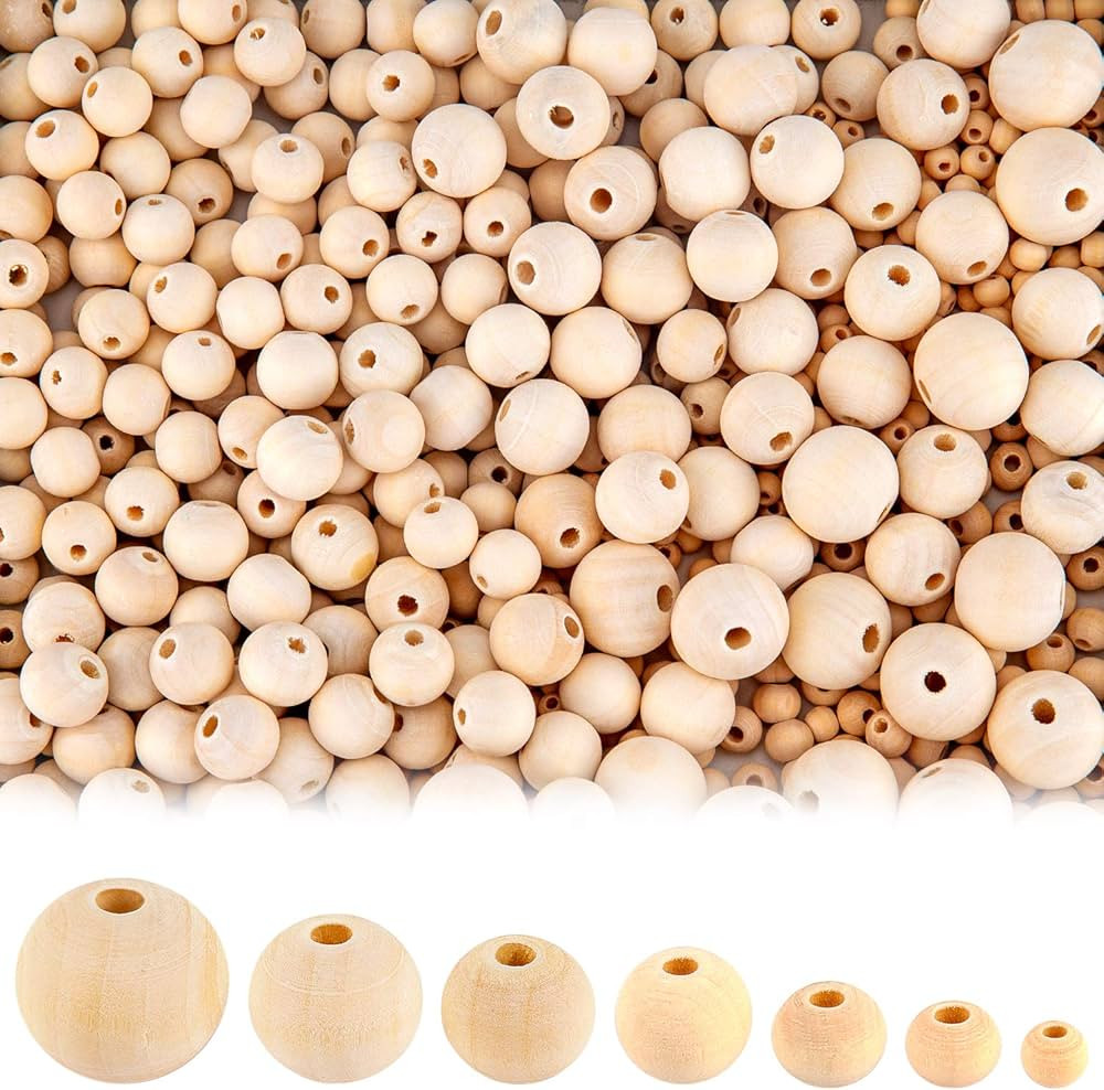 AIEX 1000Pcs Wooden Beads, Natural Wood Beads for DIY Crafts, Wooden Loose Beads for Handmade Jew... | Amazon (CA)