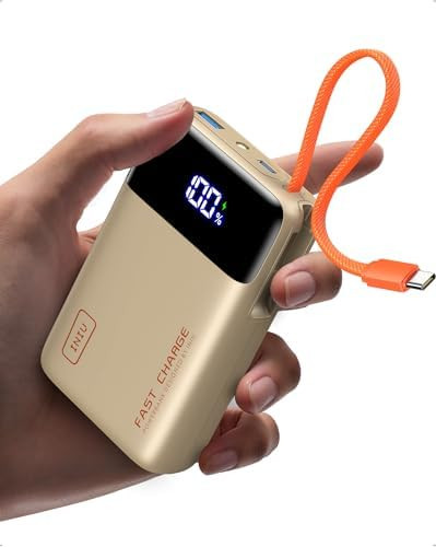 INIU 20000mAh Power Bank, Small 45W PD Fast Charging Portable Charger with Built-in USB C Cable, ... | Amazon (US)