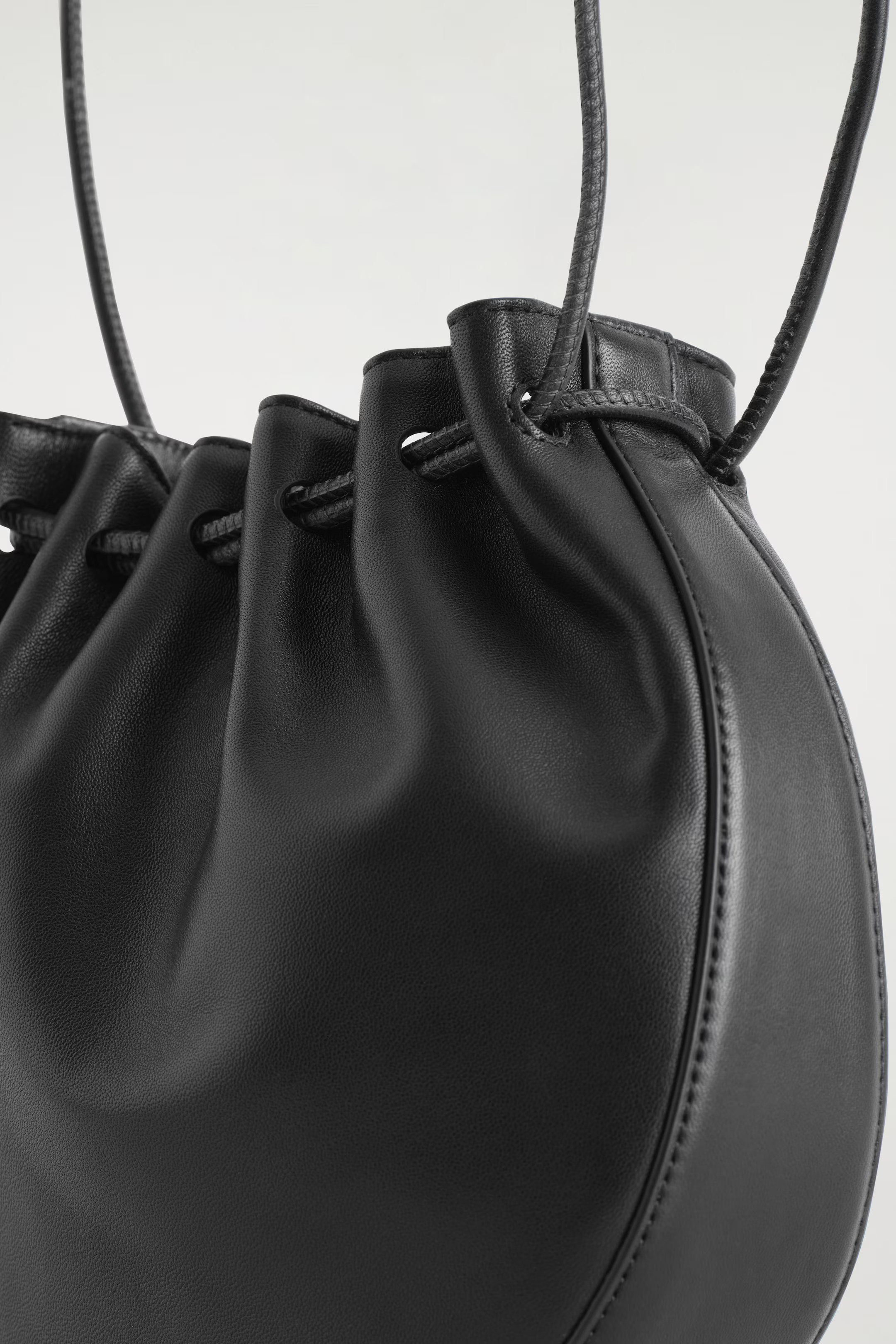 GATHERED POUCH BAG - LEATHER - BLACK | COS GB | COS UK