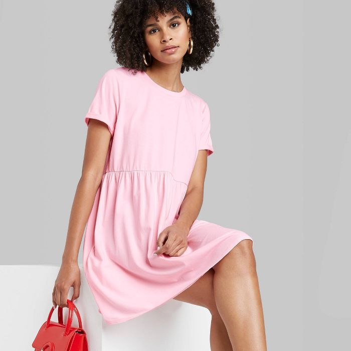 Women's Short Sleeve Knit Babydoll Dress - Wild Fable™ (Regular & Plus) | Target