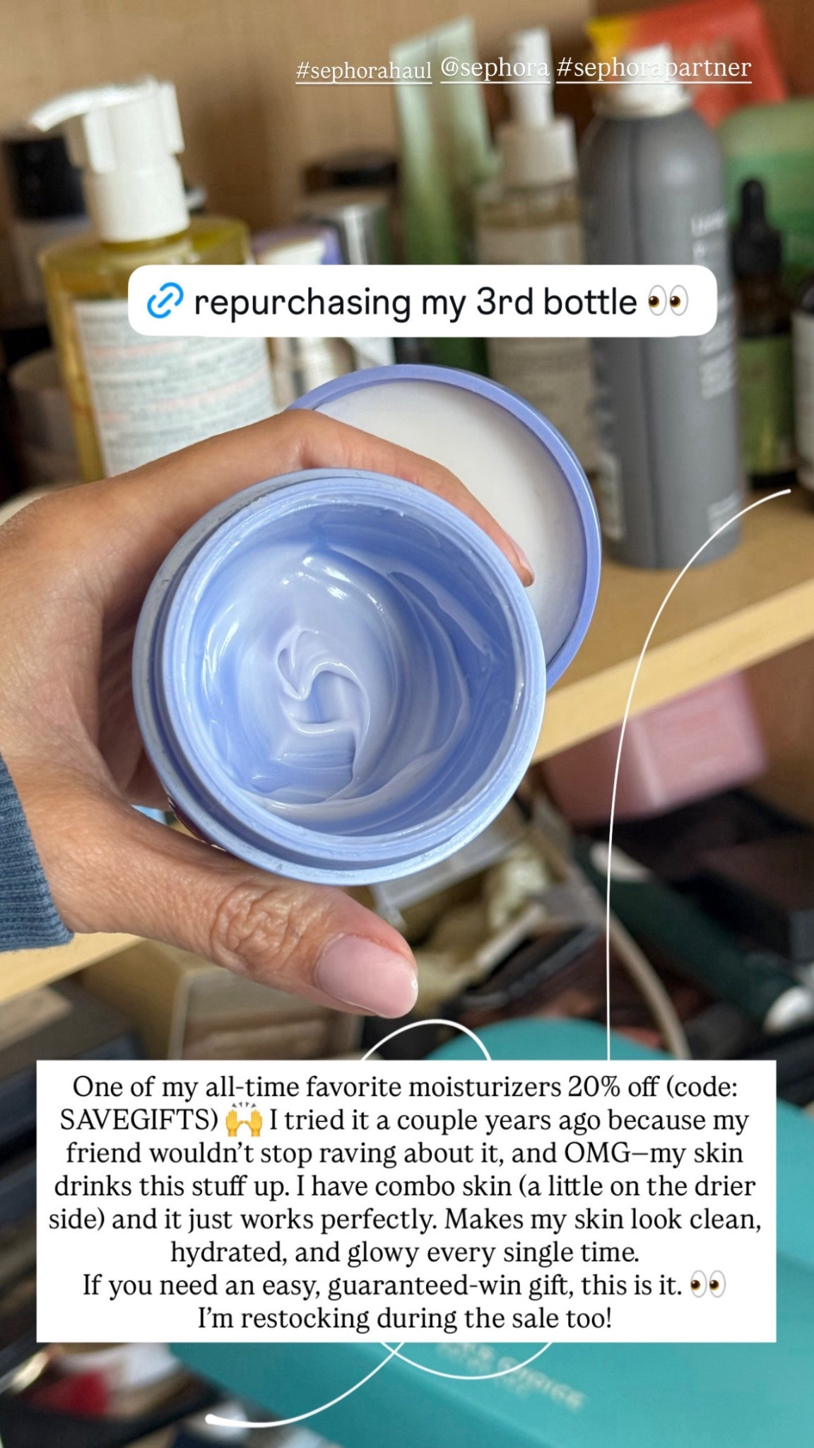 Obsessed with this tacha dewy cream -
On sale now @sephora - sale ending soon!! 20% off with code: SAVEGIFTS 

Sephora sale, beauty sale, skincare routine, gift for her 

#LTKGiftGuide #LTKBeauty #LTKSaleAlert