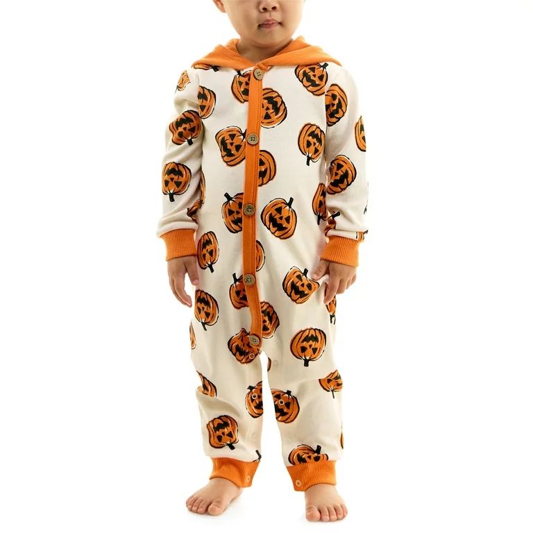 Wonder Nation Baby Boys or Girls Halloween Romper, Sizes 0/3M-24M | Walmart (US)