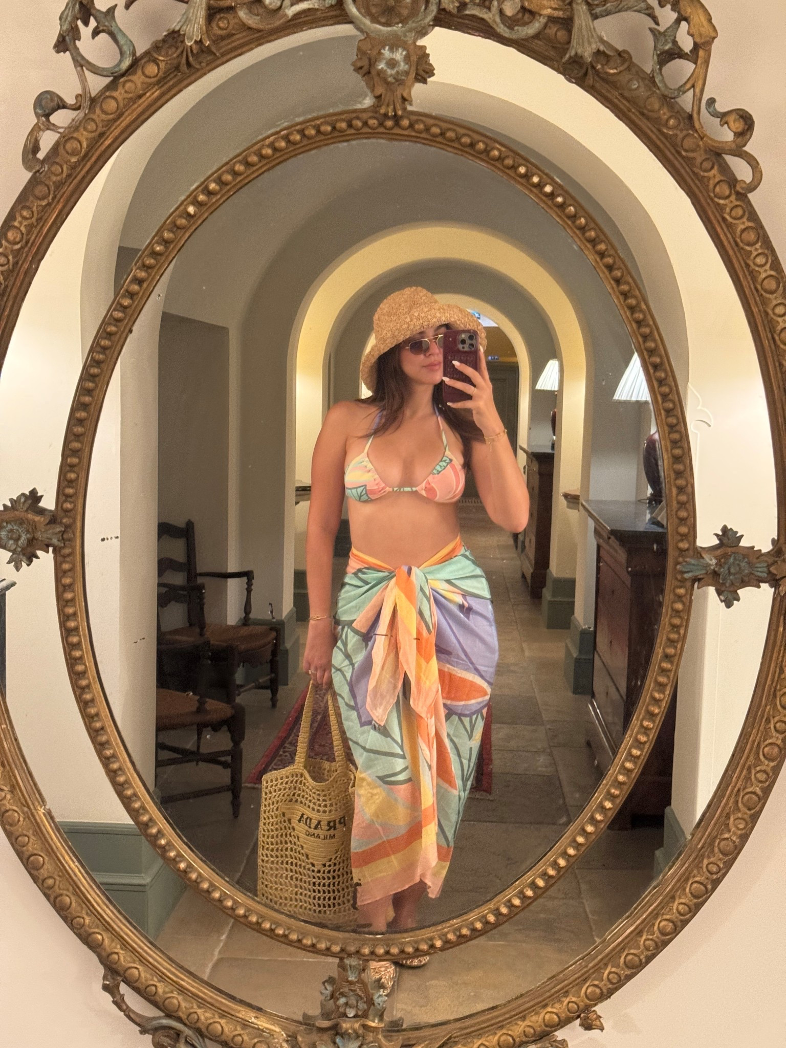 Poolside chic look for our stay in Gordes 
