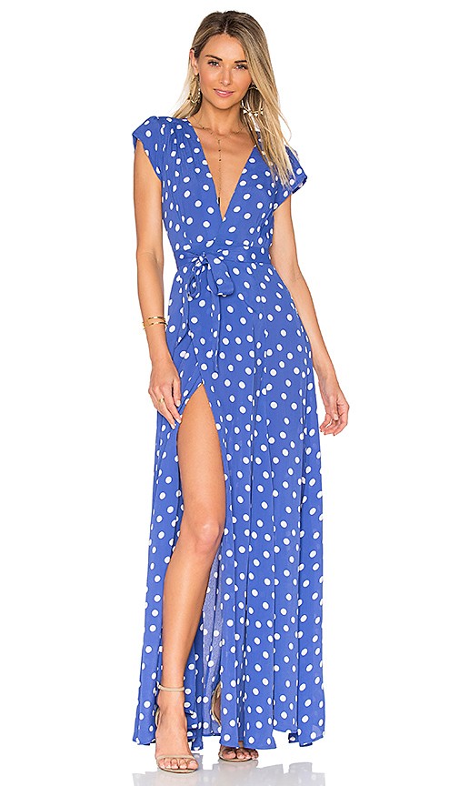 Tularosa x REVOLVE Sid Wrap Dress in Robin Dot | Revolve Clothing