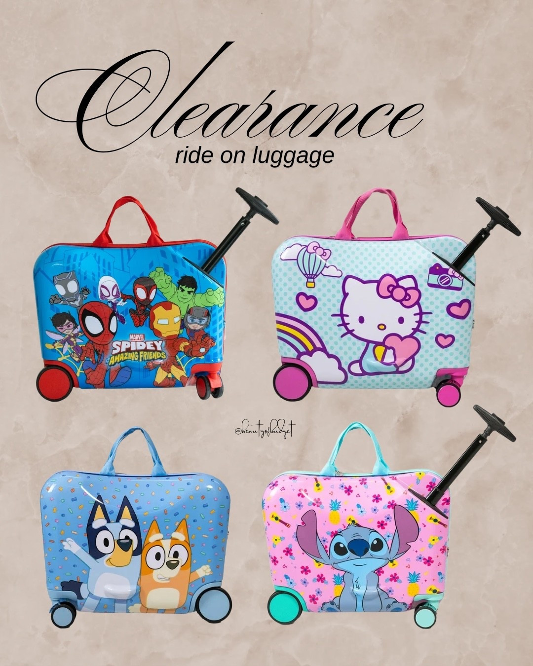 Clearance ride on luggage! $39 on sale. Originally $99!

#LTKFindsUnder50 #LTKGiftGuide #LTKTravel