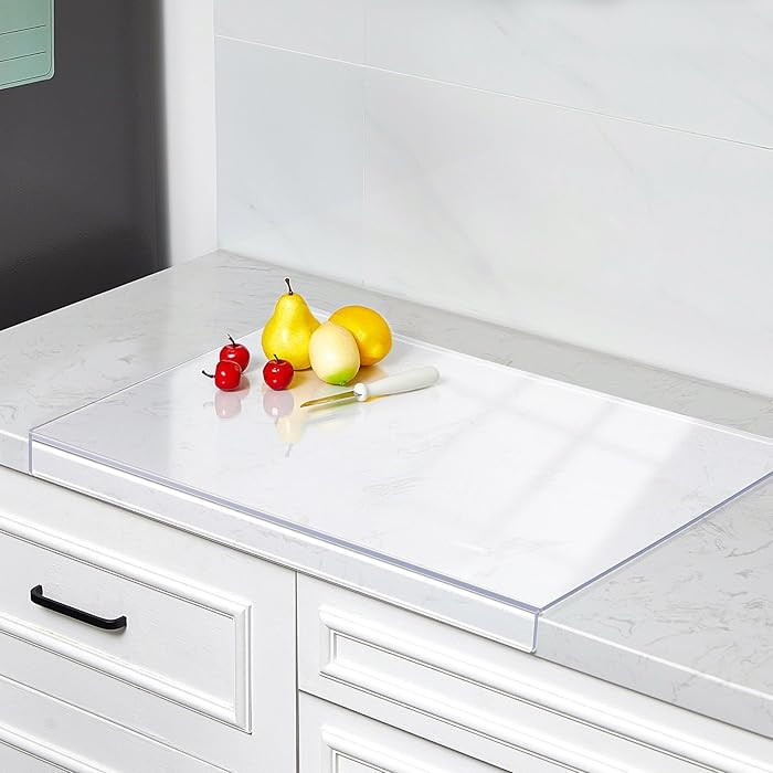 Wesiti Large Acrylic Cutting Board with Lip Non Slip 24 x 14 Inch Clear Cutting Board Chopping Ac... | Amazon (US)