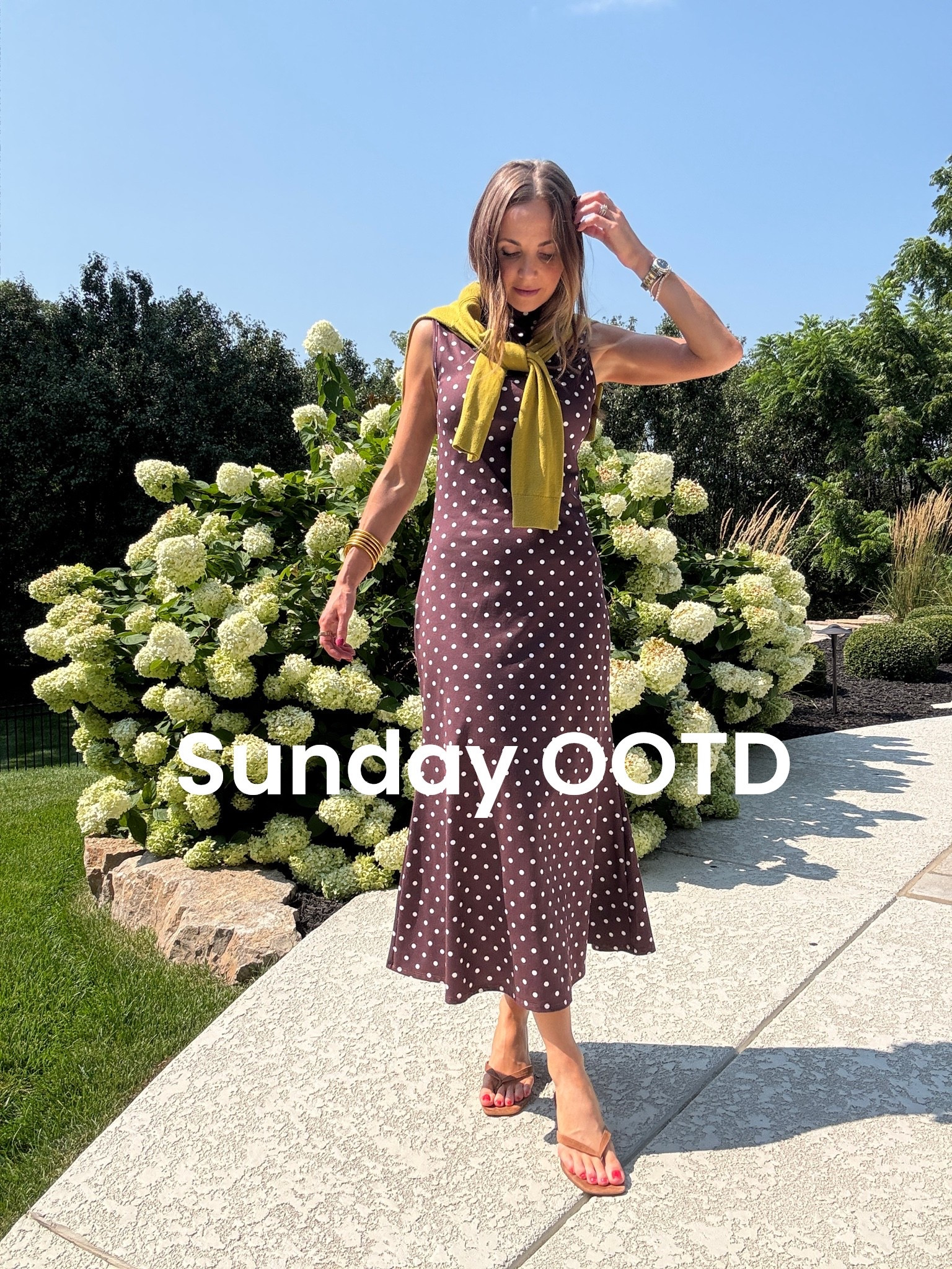 Sunday outfit of the day. This dress is so pretty and so comfy