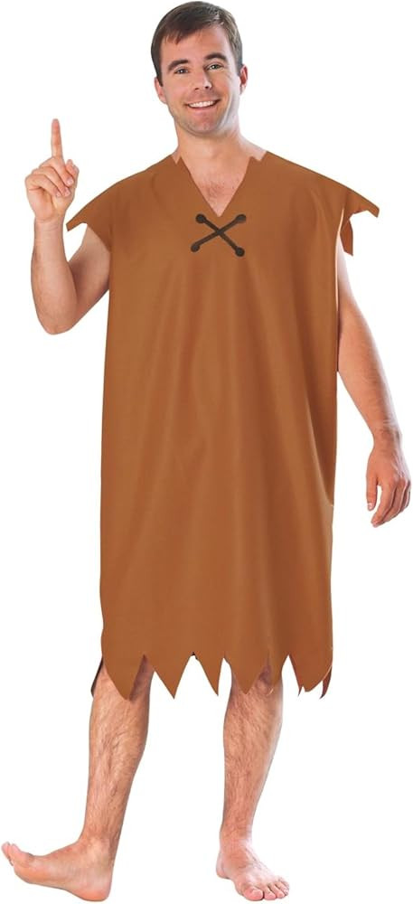 Rubie's Men's The Flintstone's Barney Rubble Costume, Brown, Standard | Amazon (US)