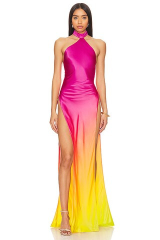 retrofete Jagger Silk Dress in Pink Lime Ombre from Revolve.com | Revolve Clothing (Global)