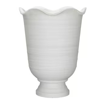 allen + roth Urn 15.91-in W x 15.91-in L White Recycled plastic Indoor/Outdoor Planter Lowes.com | Lowe's