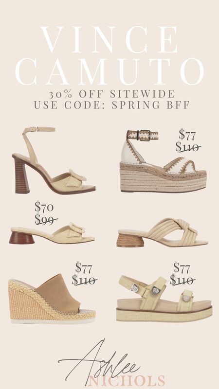 Vince camuto 30% off sitewide!! I’m loving these sandals for the summer - and they’re all on sale now!! Don’t forget to use code: SPRINGBFF

Vince camuto, shoes on sale, spring sandals, spring shoes, summer shoes, sandals 

#LTKsalealert #LTKstyletip #LTKfindsunder100