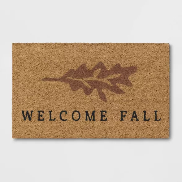 1'6"x2'6" Welcome Fall Harvest Doormat Natural - Threshold™ | Target