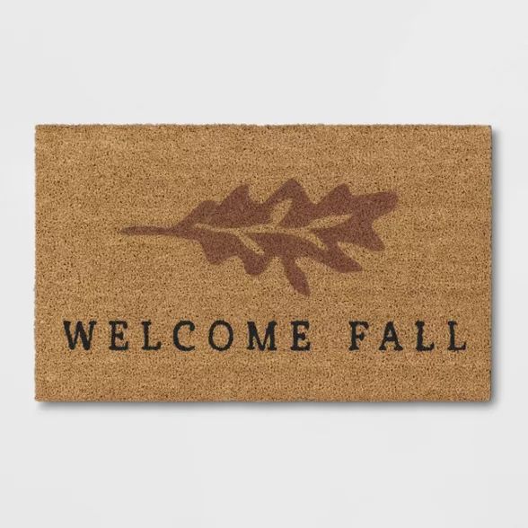 1'6"x2'6" Welcome Fall Harvest Doormat Natural - Threshold™ | Target