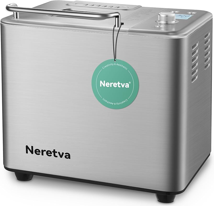 Neretva Bread Maker, [20-IN-1 & 2LB] Smallest Bread Machine Stainless Steel & Nonstick Ceramic Pa... | Amazon (US)