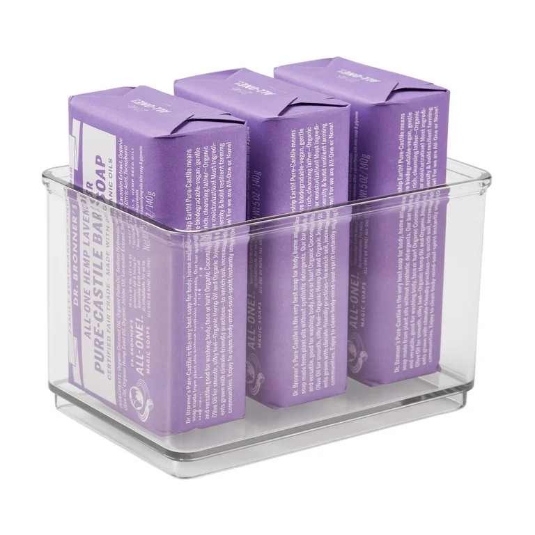 The Home Edit 4 Piece Bath Storage Edit Clear Plastic Modular Storage System 10.63" x 7.04" x 10.... | Walmart (US)
