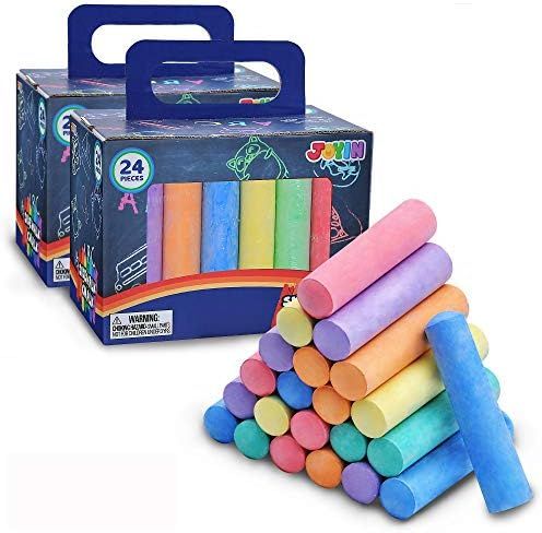 48 PCS Washable Sidewalk Chalks Set Non-Toxic Jumbo Chalk for Outdoor Art Play, Painting on Chalk... | Amazon (US)