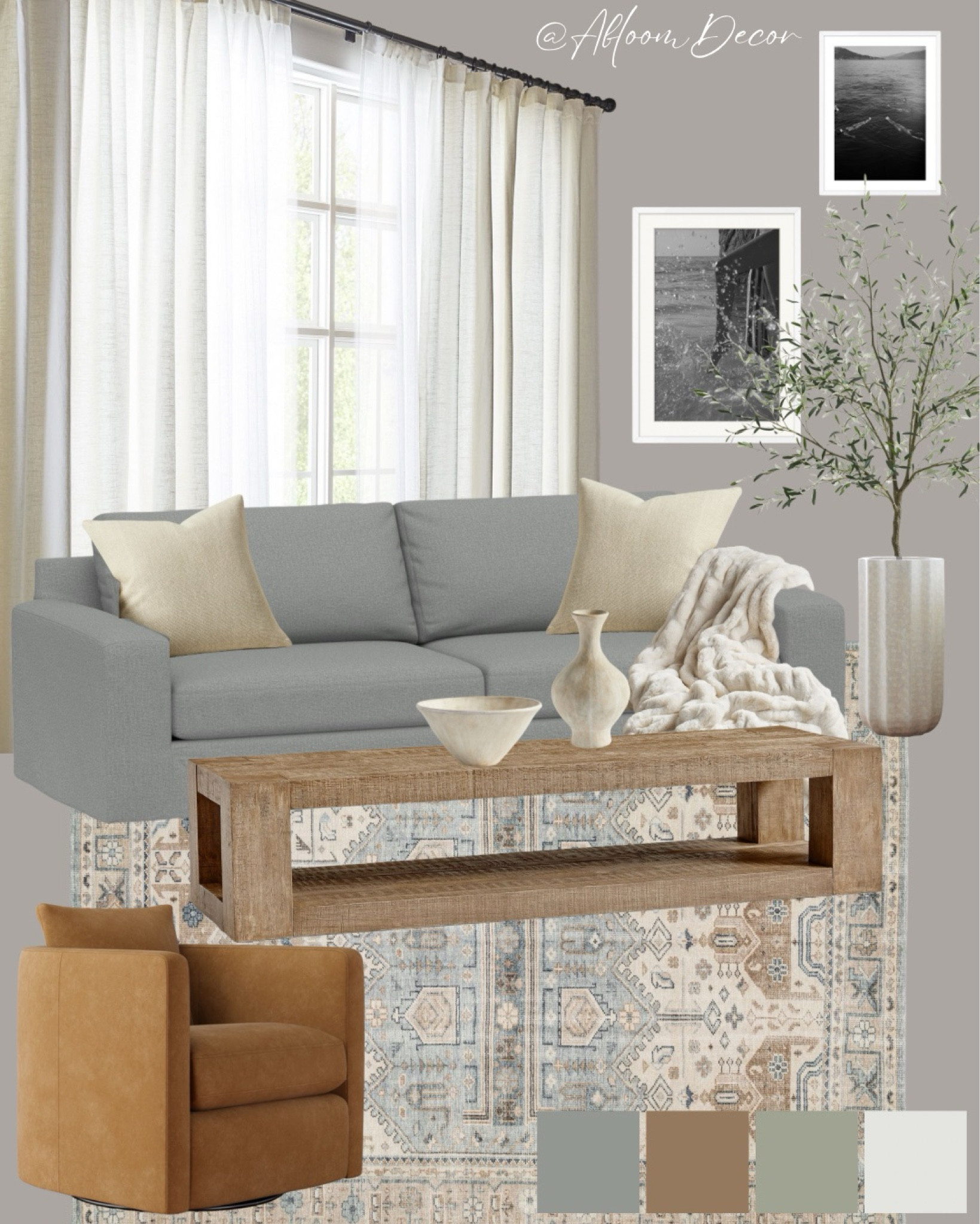 Rustic modern coastal living room design! Everything is from Pottery Barn, one of my favorite places to shop for home decor!

#LTKHome