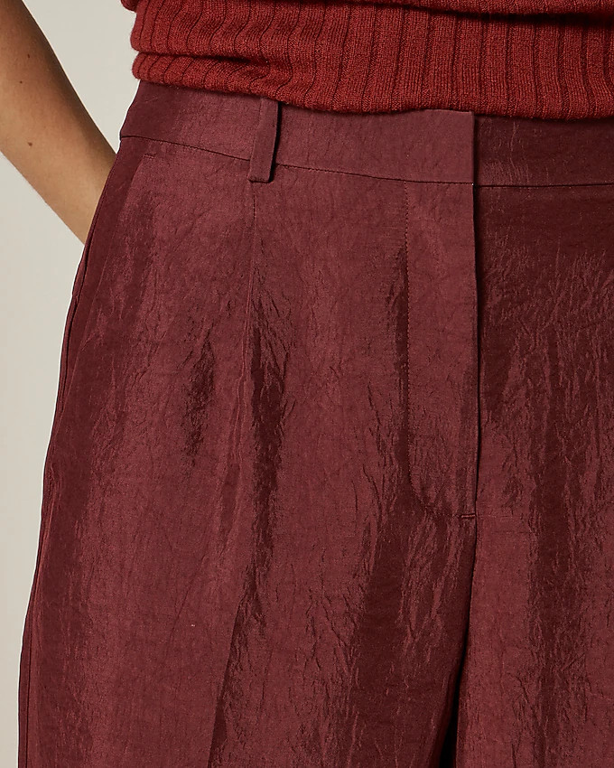 Essential wide-leg pant in textured satin | J. Crew US