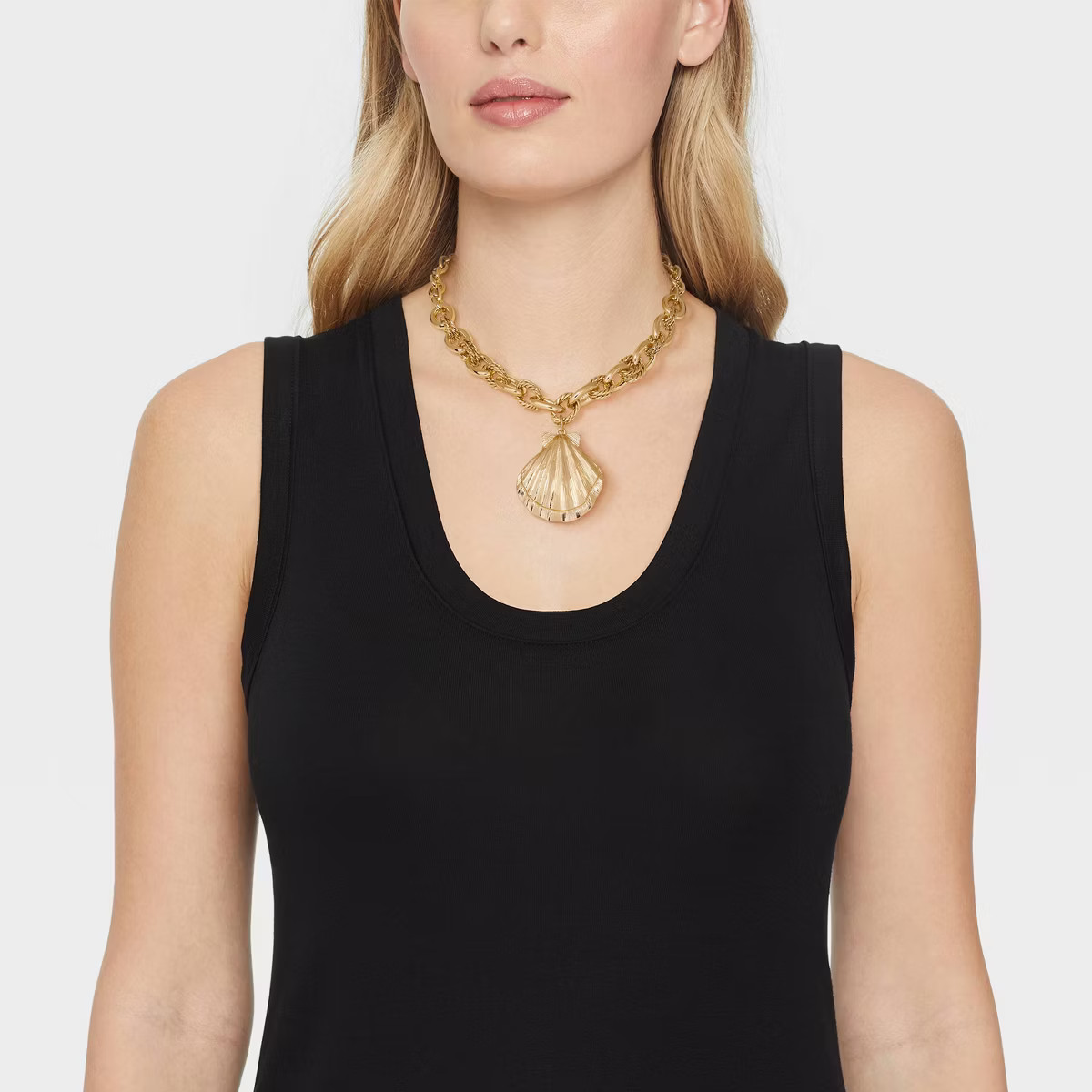 Sea Shell Pendant Necklace - A New Day™ Gold | Target