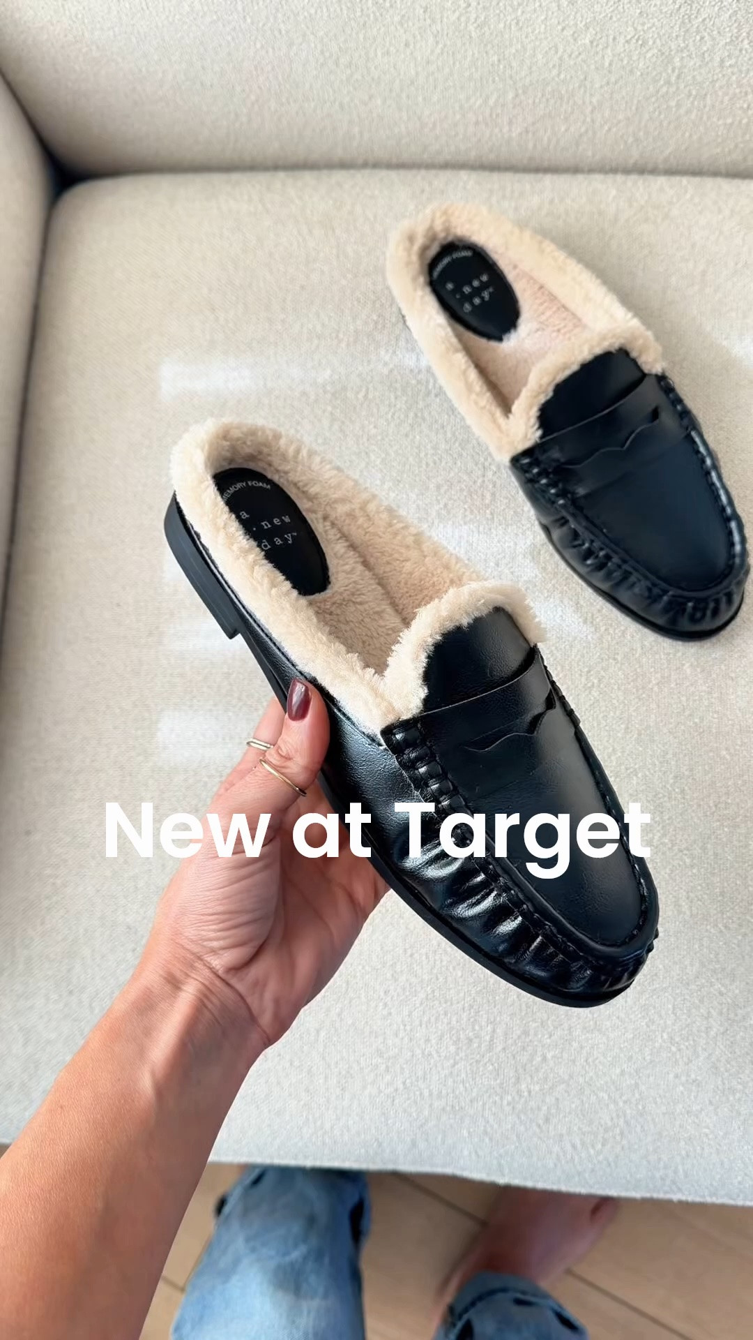 New at Target! The velvet faux fur mules - TTS for me! Fall shoes. Fall outfits. Fall style. Elevated casual outfits. Mom outfits. Christmas Party outfit. Holiday party outfit. Teacher outfit. Business casual. Thanksgiving outfit.