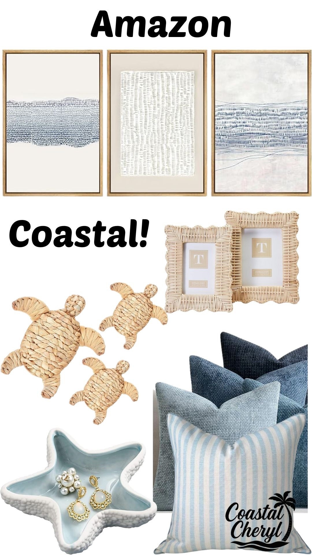 Coastal-inspired decorative items and home accents with a serene, relaxed lifestyle theme! #amazon #coastaldecor  #amazonhome #pillows

#LTKHome #LTKGiftGuide #LTKFindsUnder100
