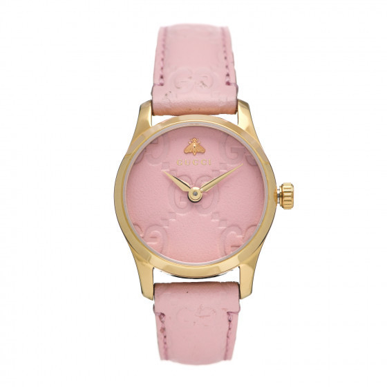 GUCCI

Stainless Steel Calfskin 27mm G-Timeless Quartz Watch Gold Pink | Fashionphile