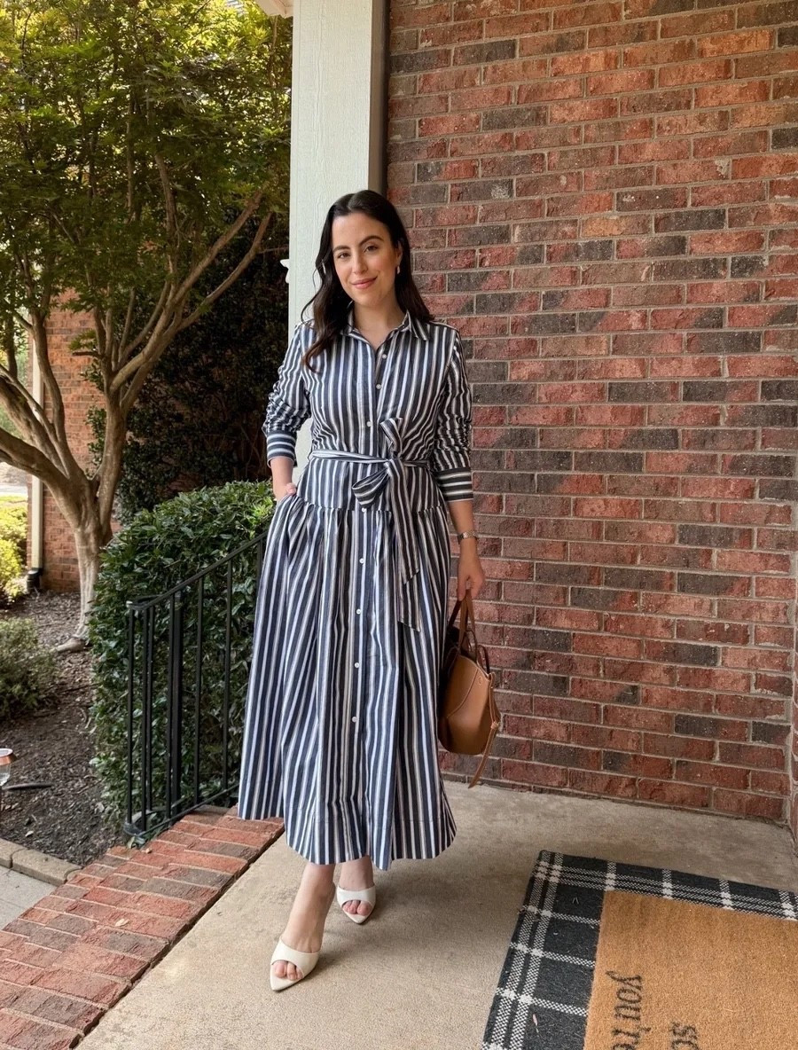This striped shirt dress is officially in heavy rotation. Chic, versatile, and easy to dress up or down.

transitional outfit, classic look, elegant style, old money vibes, casual chic, sunday's best, dressy outfit

#LTKootd #LTKSeasonal #LTKU