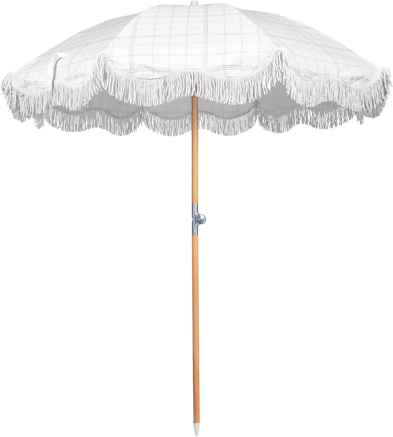 Funsite 6.5ft Boho Beach Umbrella with Fringe, UPF 50+ Tassel Umbrellas with Carry Bag, Premium W... | Amazon (US)
