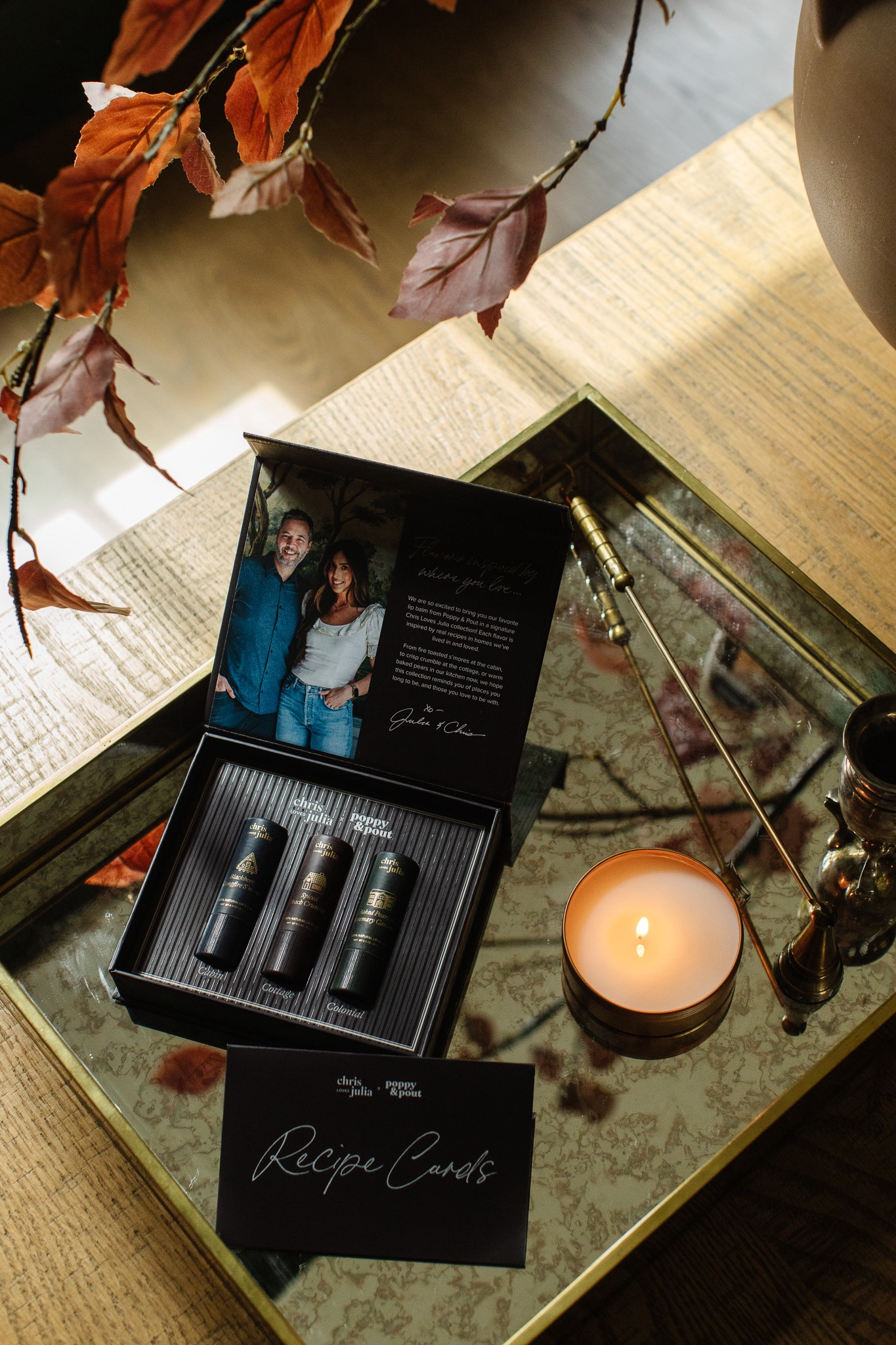 The CLJ x Poppy & Pout lip balm trio has three flavors inspired by Chris’s recipes (recipe cards are included with the packaging!) - Blackberry Campfire S’mores, Spiced Peach Crumble and Baked Pears with Rosemary Caramel.

#LTKFindsUnder50 #LTKBeauty #LTKSeasonal