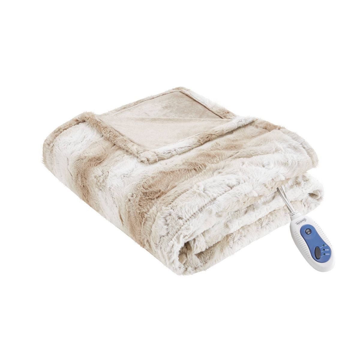 50"x70" Marselle Oversized Faux Fur Electric Heated Throw Blanket - Beautyrest | Target